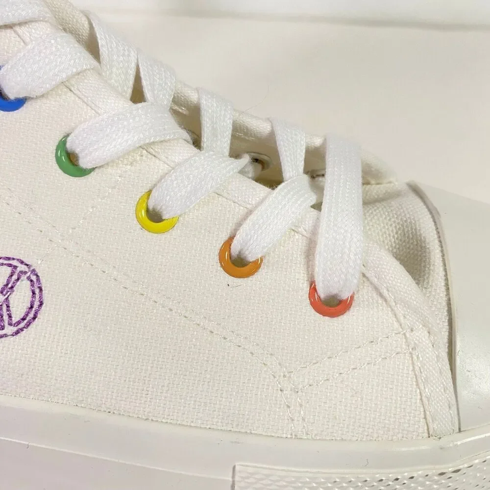 American Eagle Trust In Love High Top Sneakers Women Sz 10 Multicolor NWOT Read